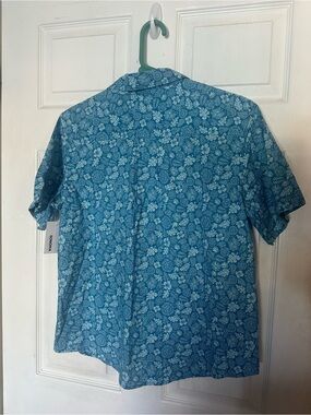 Kohl's Sonoma Blue Floral Short-Sleeve Button-Down Shirt Boys XL Husky